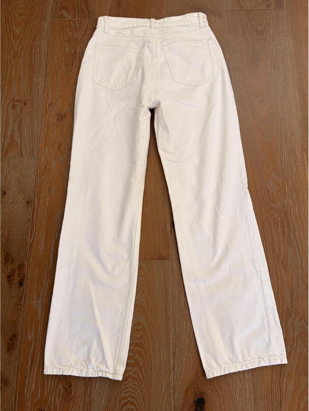Reformation White Jeans High-Rise Straight Leg Classic Chic Size 26